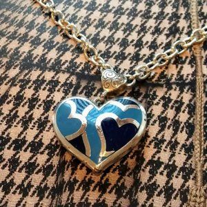 Lovely Brighton Blue Hearts Asunder Necklace